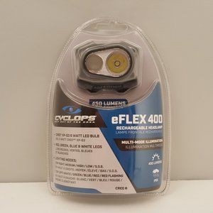 Cyclops eFLEX 400 Rechargeable Headlamp Multi-Mode Illumination 450 Lumens IP65